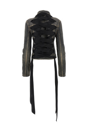 Джинсовая куртка «Lace Up» Серая 831697TSW671441 Джинсовая куртка «Lace Up» Серая 831697TSW671441