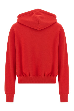 Logo embroidery hoodie Red