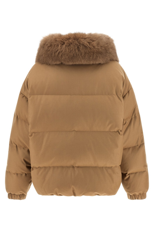 Пухова куртка з рукавицями Бежева YVES SALOMON 26W25WYV09066WO2WA2026 Пухова куртка з рукавицями Бежева YVES SALOMON 26W25WYV09066WO2WA2026