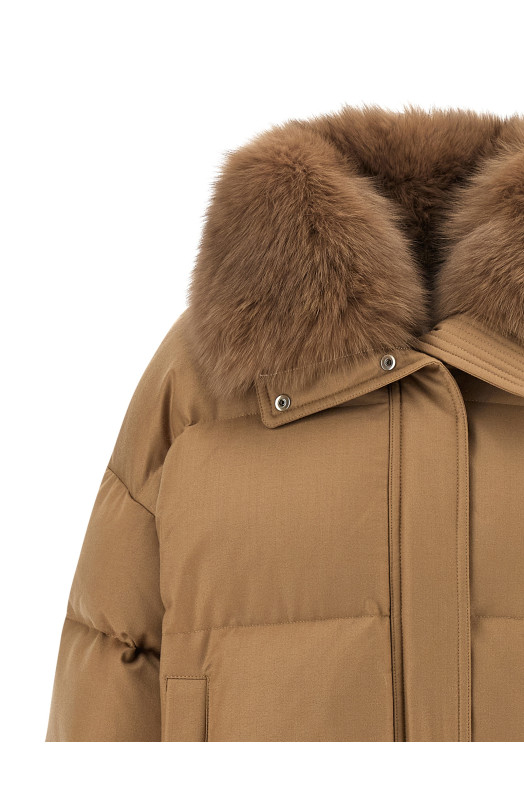 Пухова куртка з рукавицями Бежева YVES SALOMON 26W25WYV09066WO2WA2026 Пухова куртка з рукавицями Бежева YVES SALOMON 26W25WYV09066WO2WA2026