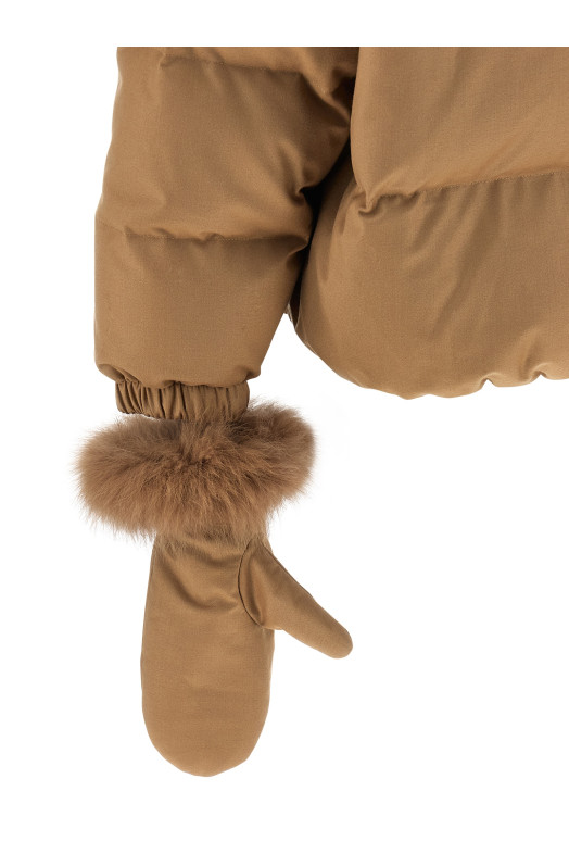 Пухова куртка з рукавицями Бежева YVES SALOMON 26W25WYV09066WO2WA2026 Пухова куртка з рукавицями Бежева YVES SALOMON 26W25WYV09066WO2WA2026