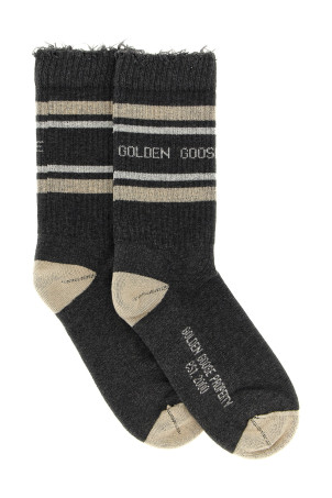 Шкарпетки з логотипом Сірі GOLDEN GOOSE GUP00883P0022056062160621 Шкарпетки з логотипом Сірі GOLDEN GOOSE GUP00883P0022056062160621