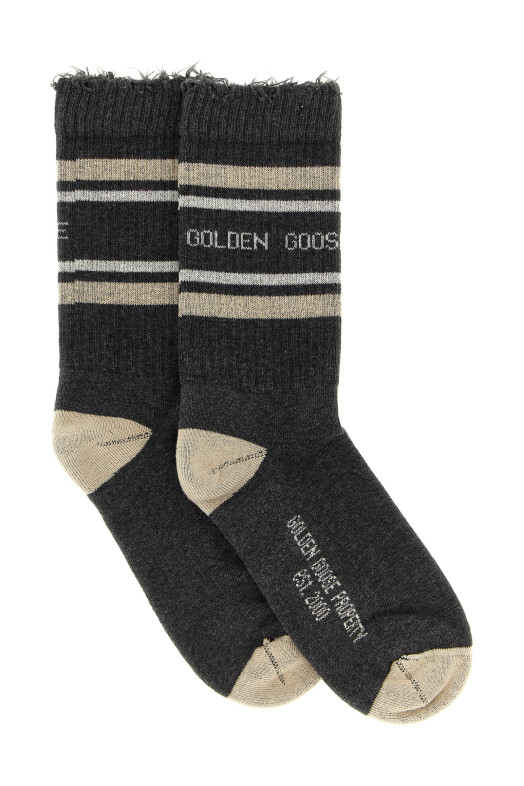 Шкарпетки з логотипом Сірі GOLDEN GOOSE GUP00883P0022056062160621 Шкарпетки з логотипом Сірі GOLDEN GOOSE GUP00883P0022056062160621