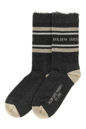 Шкарпетки з логотипом Сірі GOLDEN GOOSE GUP00883P0022056062160621 Шкарпетки з логотипом Сірі GOLDEN GOOSE GUP00883P0022056062160621