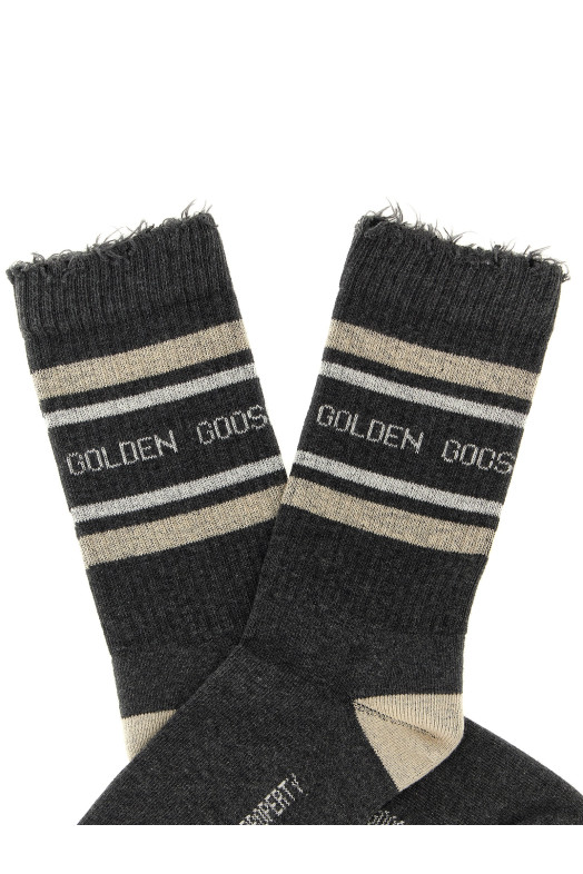 Шкарпетки з логотипом Сірі GOLDEN GOOSE GUP00883P0022056062160621 Шкарпетки з логотипом Сірі GOLDEN GOOSE GUP00883P0022056062160621