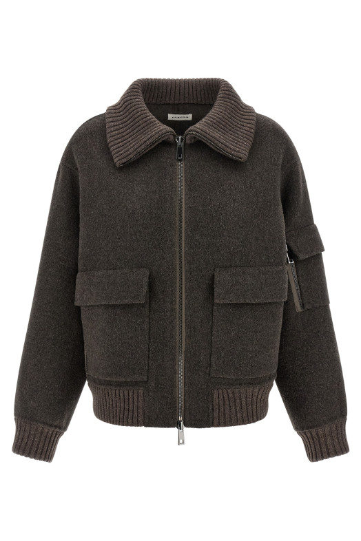 'Leak25' bomber jacket Brown