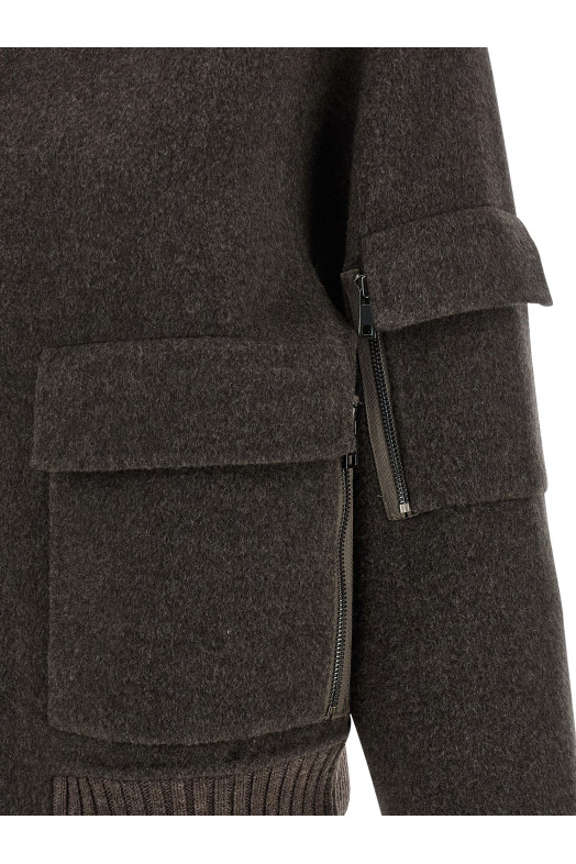 'Leak25' bomber jacket Brown