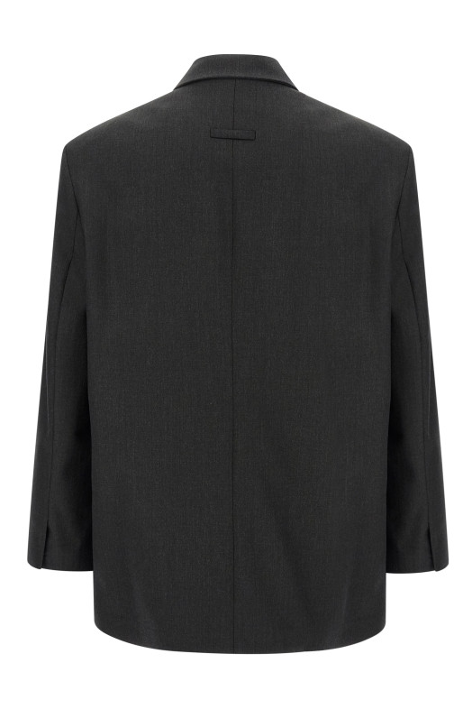 Однобортний блейзер Сірий FEAR OF GOD FG25FW62620HWHBLACK