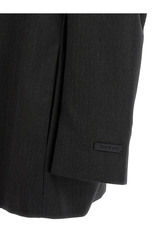 Однобортний блейзер Сірий FEAR OF GOD FG25FW62620HWHBLACK