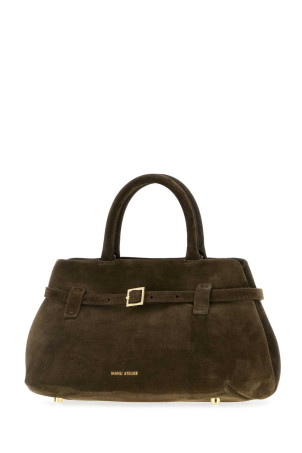 Dark green suede Le Cambon 25 handbag MANU ATELIER (2025238)