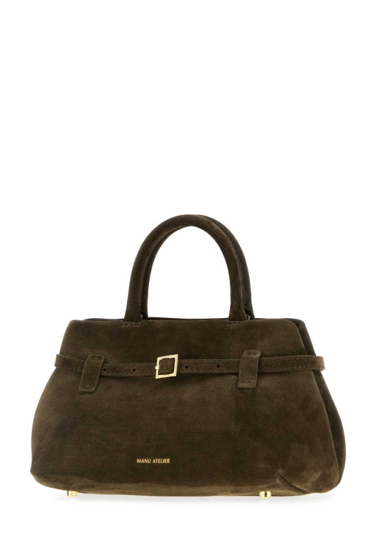 Dark green suede Le Cambon 25 handbag MANU ATELIER (2025238)