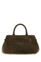 Dark green suede Le Cambon 25 handbag MANU ATELIER (2025238)