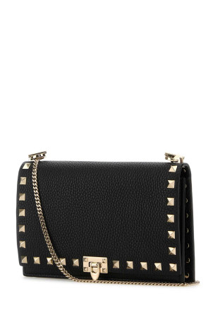 Black leather Rockstud crossbody bag Black VALENTINO GARAVANI (7W2P0Y59VSH)
