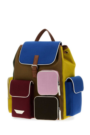 Багатоколірний полотняний рюкзак BOTTEGA VENETA (837377V5RV1) Багатоколірний полотняний рюкзак BOTTEGA VENETA (837377V5RV1)