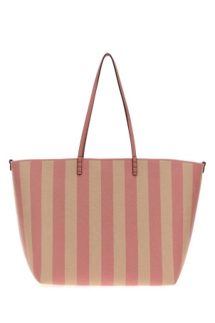 Вышитая холщовая двусторонняя сумка для покупок FENDI (8BH425AVN6) Вышитая холщовая двусторонняя сумка для покупок FENDI (8BH425AVN6)