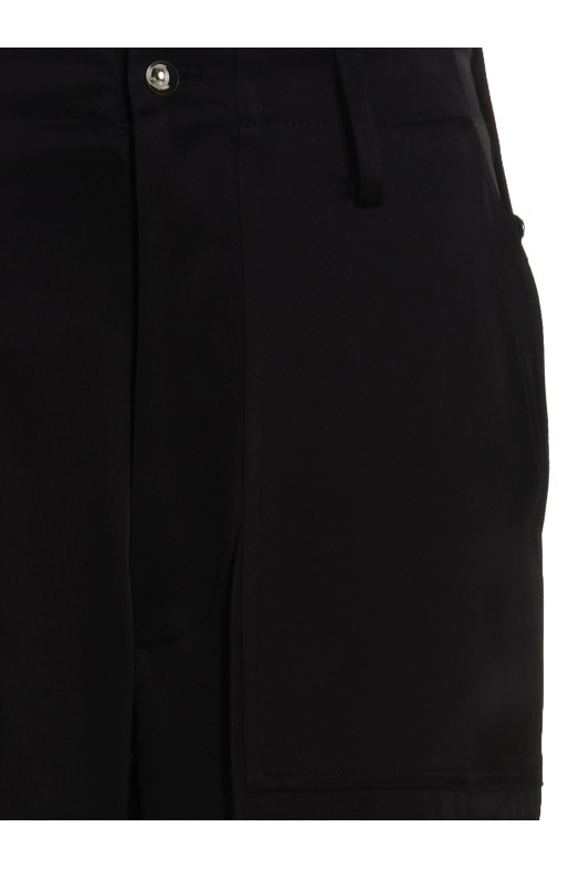 Брюки-карго из сатина Черные DAVID KOMA (RE23DK58TRBLACK)