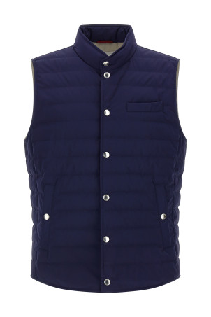Стеганый жилет Синий BRUNELLO CUCINELLI MM4911711CJD31 Стеганый жилет Синий BRUNELLO CUCINELLI MM4911711CJD31