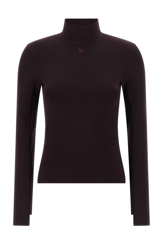 Interlock viscose sweater Bordeaux
