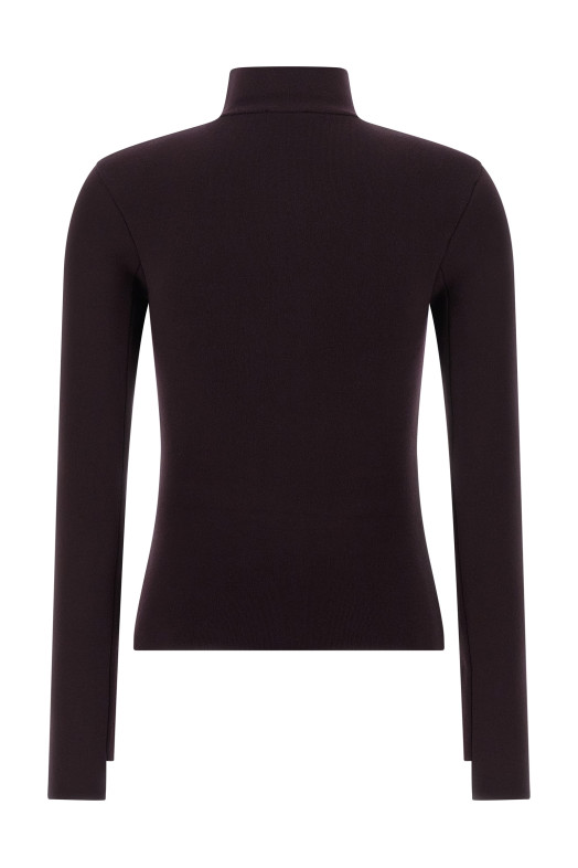 Interlock viscose sweater Bordeaux
