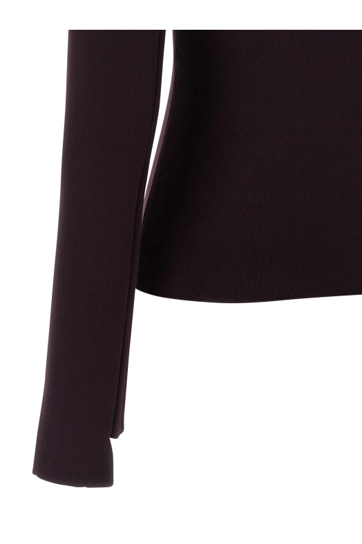 Interlock viscose sweater Bordeaux