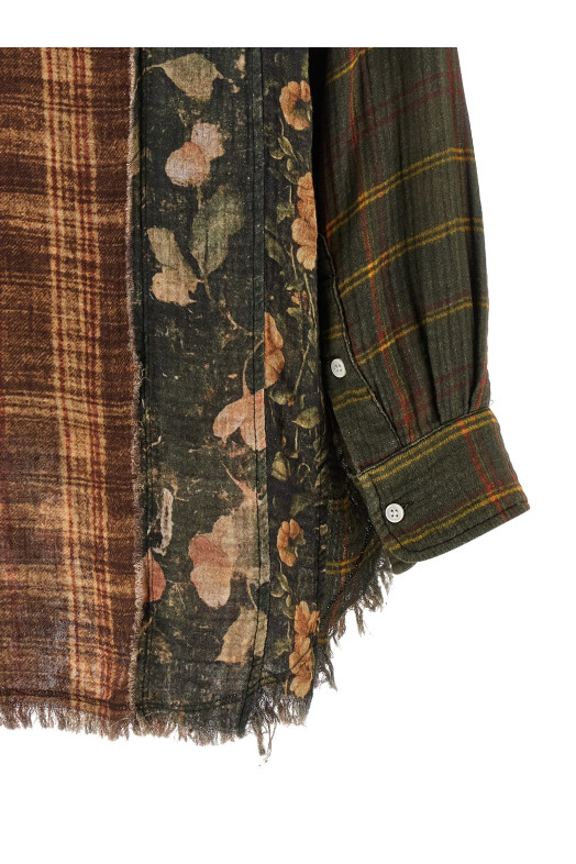 Сорочка з клаптів Різнокольорова R13 WR538R651BMULTIPRINTBROWN Сорочка з клаптів Різнокольорова R13 WR538R651BMULTIPRINTBROWN