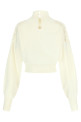 Organza insert sweater White