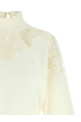 Organza insert sweater White