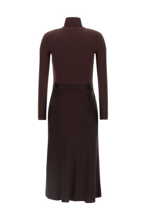 Сукня з високим коміром бордового кольору ELISABETTA FRANCHI AM06B56E2EA4 Сукня з високим коміром бордового кольору ELISABETTA FRANCHI AM06B56E2EA4