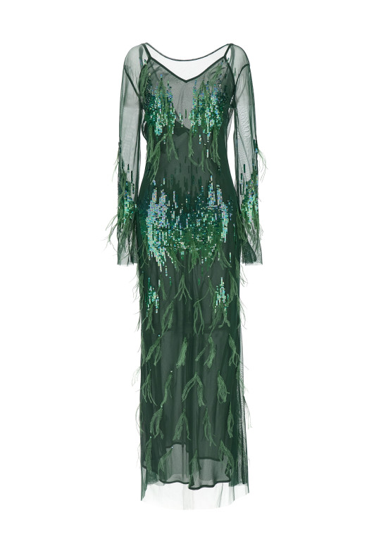 'Pacman' dress Green