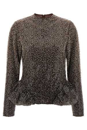 Топ з паєтками Бежевий ROTATE BIRGER CHRISTENSEN 11465030733073 Топ з паєтками Бежевий ROTATE BIRGER CHRISTENSEN 11465030733073