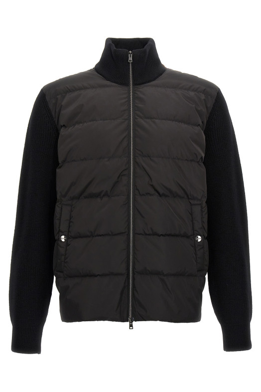 Two-material puffer jacket Black Two-material puffer jacket Black