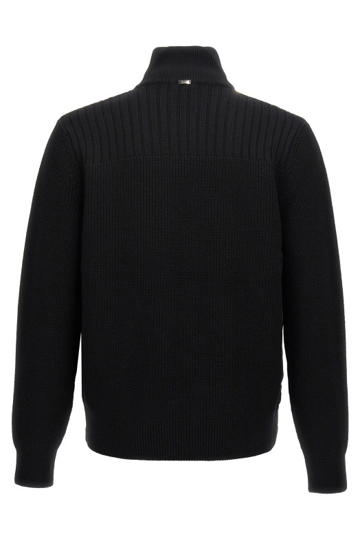 Two-material puffer jacket Black Two-material puffer jacket Black