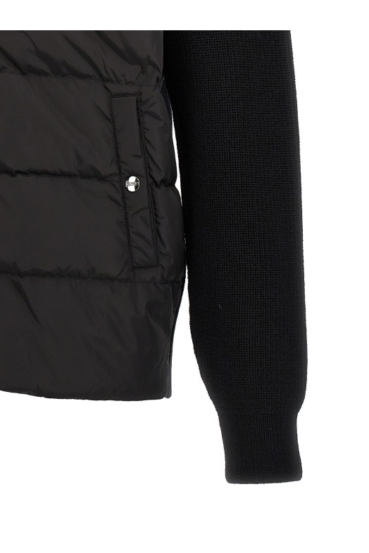 Two-material puffer jacket Black Two-material puffer jacket Black