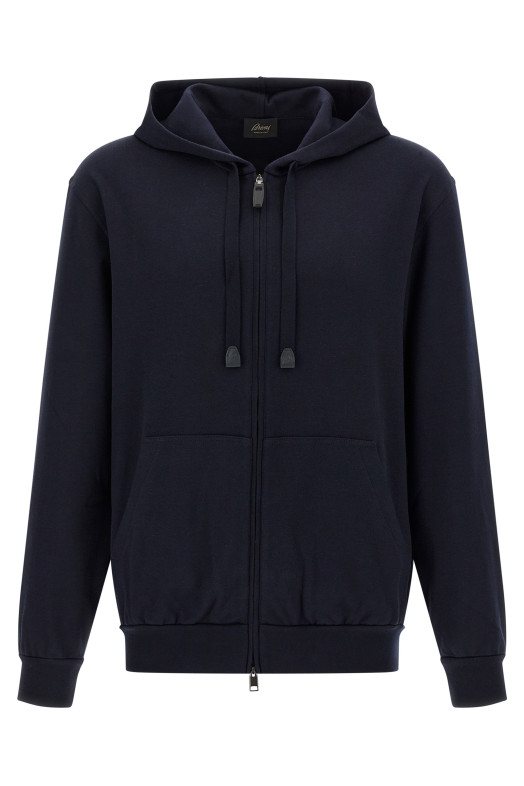 Бавовняна толстовка з капюшоном Синя BRIONI UJSE0LOD6054100 Бавовняна толстовка з капюшоном Синя BRIONI UJSE0LOD6054100