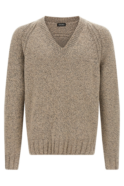 Кашеміровий светр Бежевий ZEGNA UGB30A2300903001 Кашеміровий светр Бежевий ZEGNA UGB30A2300903001