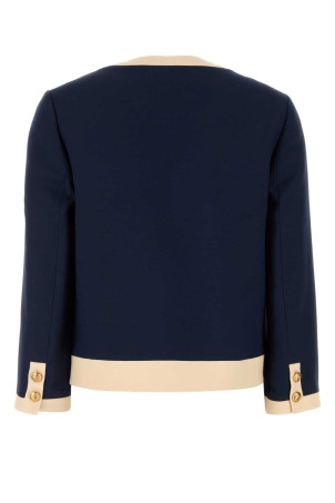 Темно-синій блейзер з вовняної суміші VALENTINO GARAVANI (7B3CE4L01CF)