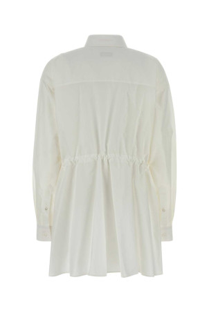 White poplin shirt dress BALENCIAGA (852450TRM28) White poplin shirt dress BALENCIAGA (852450TRM28)