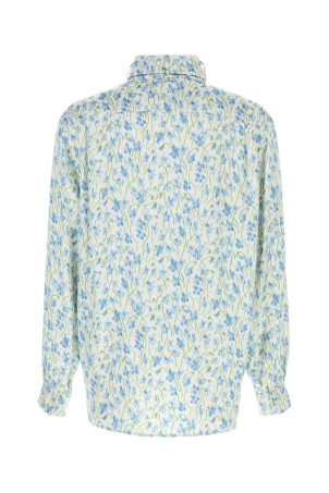 Рубашка из атласа с принтом BLUE LOEWE (H526Y05WEK) Рубашка из атласа с принтом BLUE LOEWE (H526Y05WEK)