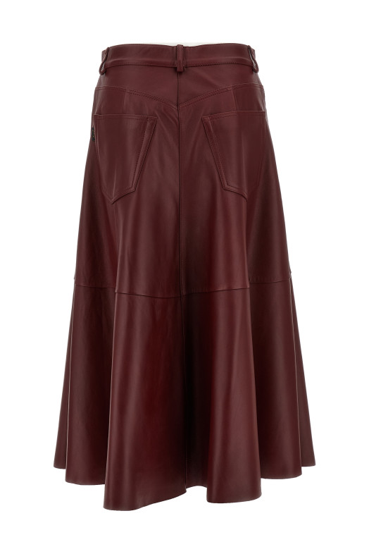Юбка «Mid Serenity Leather» бордо HEW08091PL002TPC0105
