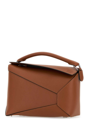 Brown leather Puzzle Edge handbag Beige LOEWE (A510P49X14)