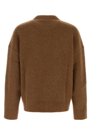 Brown stretch alpaca blend sweater AMI (UKS836KN0135)