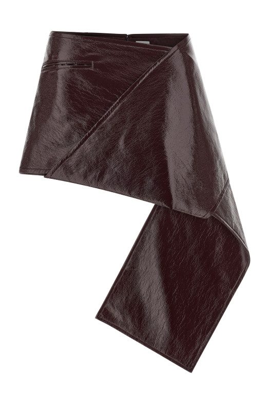 Спідниця «Fold Vinyl Mini» бордового кольору 425CJU319VY00144010 Спідниця «Fold Vinyl Mini» бордового кольору 425CJU319VY00144010