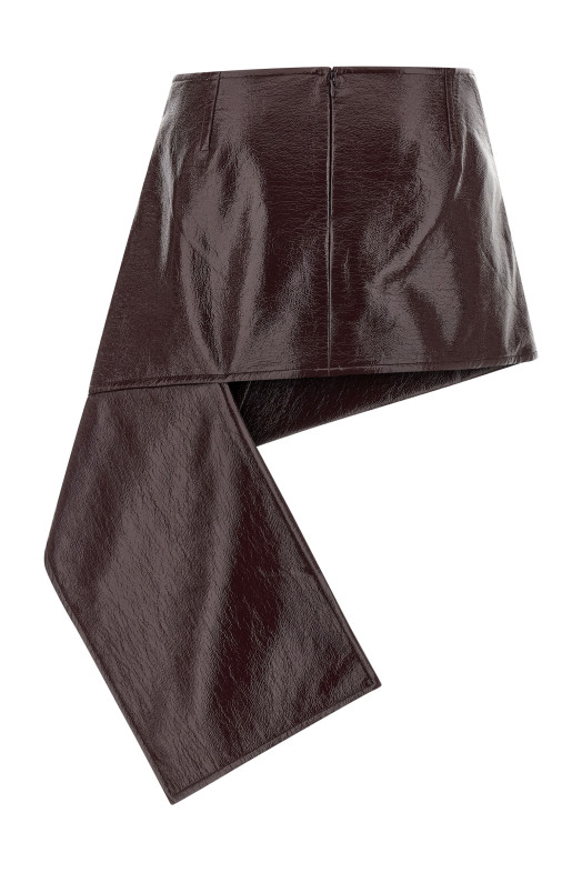 Спідниця «Fold Vinyl Mini» бордового кольору 425CJU319VY00144010 Спідниця «Fold Vinyl Mini» бордового кольору 425CJU319VY00144010