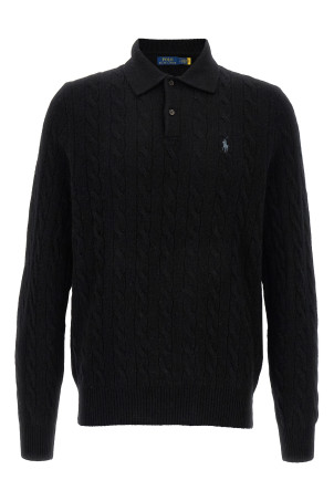 Поло з вишитим логотипом Чорне POLO RALPH LAUREN 710974165001 Поло з вишитим логотипом Чорне POLO RALPH LAUREN 710974165001