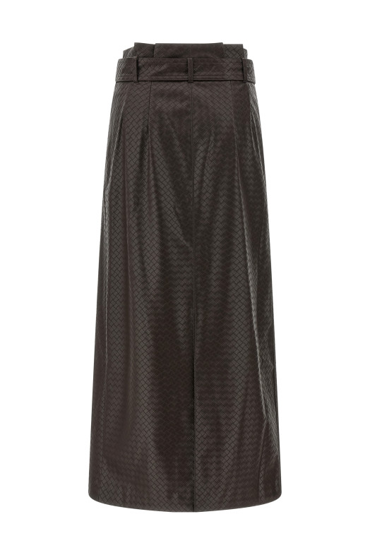 'Midi Paper Waist' skirt Brown