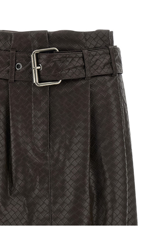 'Midi Paper Waist' skirt Brown