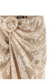 'Sequins Knot' skirt Beige