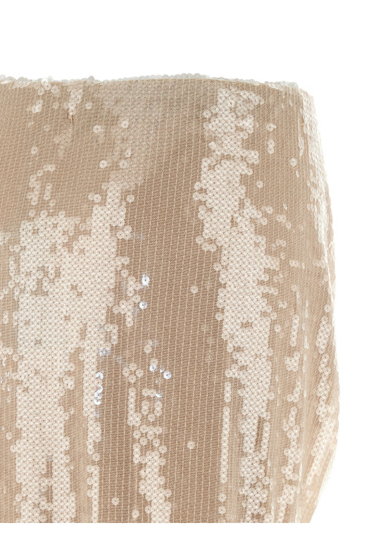 'Sequins Knot' skirt Beige