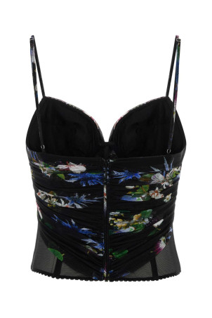 Топ з еластичного тюлю з принтом BLUMARINE (4C215A) Топ з еластичного тюлю з принтом BLUMARINE (4C215A)