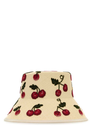Embroidered straw Cherryfic hat VALENTINO GARAVANI (6W0HGA40KRI) Embroidered straw Cherryfic hat VALENTINO GARAVANI (6W0HGA40KRI)